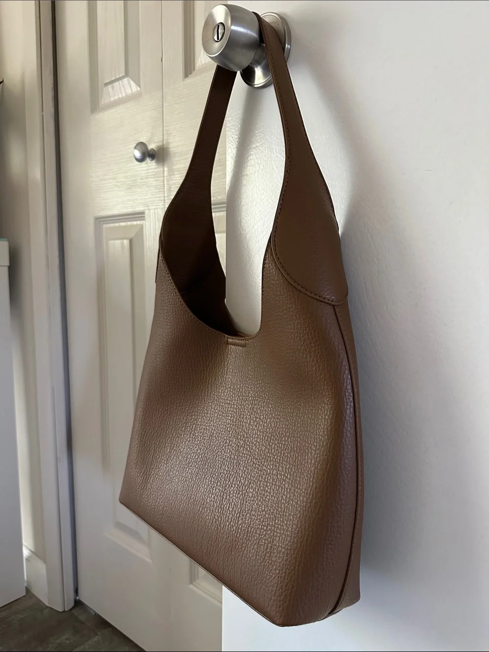 Rachel Zoe Brown Women's Leather Hobo Bag - Classic Everyday Tote